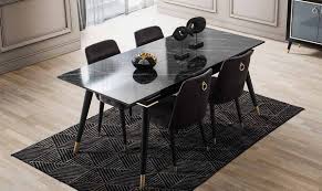 Riva Siyah Mermer Desenli Yemek Masasi 2 300 00 Tl Online Inegol Mobilya Magazasi