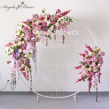 .silk wedding bouquet packages moody silk flower designs artificial bridal bouquets artificial floral bouquets garden inspired designs rustic inspired designs native silk bouquet girls & page boys arbor, arch & tieback floral decorations table centerpieces & garlands halos, hair flowers &. Wedding Arch Frame Stand Round Grid Arch Party Wedding Background Grid Screen Mori Geometry Decor Artificial Flower Wrought Iron Artificial Dried Flowers Aliexpress