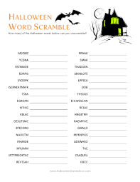 Word and logic puzzles are a wonderful way to engage the mind on lazy sunday mornings, and they're also useful educational tools for children. Halloween Word Scramble Printable Halloween Games