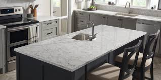 Quartz delivers distinctive depth, brilliant clarity, glimmering radiance and a cool, solid feel that is unique to quartz. Viatera Beautiful Engineered Stone R D Marble Inc