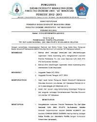 Petunjuk teknis organisasi kemahasiswaan universitas negeri padang hasil amandemen tahun 2004 universitas negeri padang 2004 surat keputusan rektor universitas negeri padang no: Contoh Surat Sk Kepengurusan Organisasi Contoh Surat