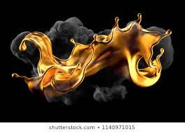 Splash Gold Smoke On Black Background Stock Illustration 1140971159 Black Backgrounds Stock Illustration Illustration