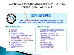 Ppt Contract Information And Monitoriing System Cim