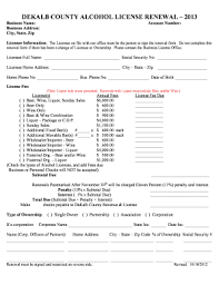 Dekalb County Business License Renewal 2013 Fill Online Printable Fillable Blank Pdffiller