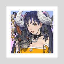 Unknown Dragon Girl, an art print by ETAMA - INPRNT
