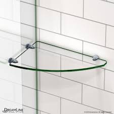 Shop our selection of glass bathroom shelves and get free shipping on all orders over $99! Dreamline 12 In X 8 In Corner Glass Shelf Dreamline