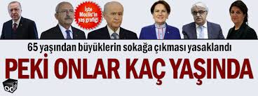 65 Yasindan Buyuklerin Sokaga Cikmasi Yasaklandi Peki Onlar Kac Yasinda