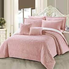 مفرش شتوي مفرد ونص مخمل وفرو 4 قطع باريل home home decor furniture