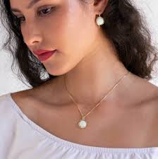 White Opal Necklace, Dainty Opal Necklace, 14K Gold Necklace Pendant,  October Birthstone Necklace, Opal Necklace, Gold Opal Necklace