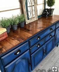 Buffet Restored To A Gorgeous Rudac Refurbished Furniture Home Blue Kitchen Cabinets