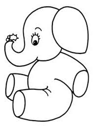 Cute Little Elephant Coloring Page Elephant Coloring Page Elephant Applique Cute Elephant Drawing