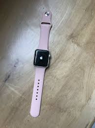 Apple Watch Series 3 38mm Space Gray Aluminum Case White And Pink Sport Band Applewatch Applewatch Watch Apple Apple Watch Pink Sports Apple Watch Series