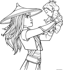 Coloriage raya and the last dragon walt disney animation. Coloriage Raya And Noi Dessin Raya Et Le Dernier Dragon A Imprimer