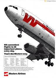 Western Airlines Aviones Comerciales Aviones Aerolineas
