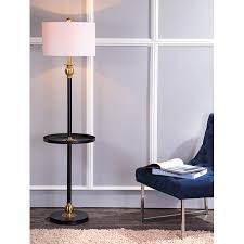 Set of six black with gold lining chandelier lamp shades. Evans 61 Metal Led End Table Floor Lamp Black Brass Walmart Com Floor Lamp Table Floor Lamp Black Floor Lamp