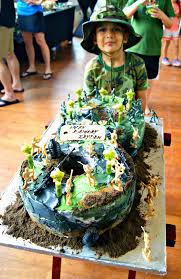 Army cake decorating ideas cake design for pinterest. Camouflage Military Laser Tag Birthday Boys Party Ideas