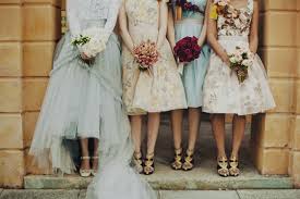 By Kellee Khalil For Lover Ly If You Re Planning A Vintage Wedding Choosing Bridesmai Vintage Bridesmaid Dresses Floral Bridesmaid Dresses Vintage Bridesmaids