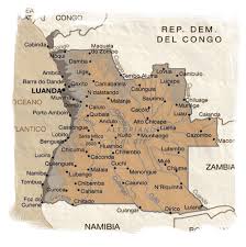 La cartina république démocratique du congo viamichelin : Angola