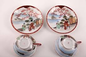 2 Adet Antika El Boyama Fincan Ap 168 Porselen Cam Urunler Goruntuler Ile Antika Fincan Urunler