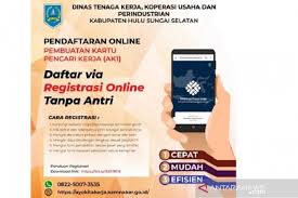 Seorang ahli konstruksi lulusa s1 tanpa pengalaman bisa mendapatkan gaji sebesar rp 20 juta. Kadisnakerkop Ukp Hss Pendaftaran Online Kartu Pencari Kerja Gratis Tanpa Antri Antara News Kalimantan Selatan