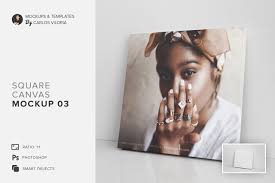 Download Square Canvas Ratio 1x1 Mockup 03 In Indoor Advertising Mockups On Yellow Images Creative Store PSD Mockup Templates