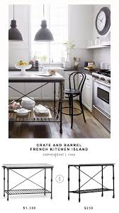 This unique painted pine kitchen island with a zinc top was handmade in provence, france. Crate And Barrel French Kitchen Island Copycatchic Bistro Kitchen Decor Country Kitchen Designs Bistro Kitchen