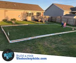 Pieces of lumber (the total length should equal the perimeter of the rink), bolts (to fasten the boards) and a tarp that's large enough to cover the area. Build A Backyard Ice Rink The Hockey Kids