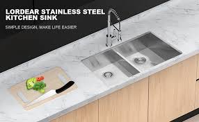 Free shipping on most items. 33 Undermount Sink Double Bowl 33 Inch Kitchen Sink Undermount Low Divide Double Bowl 50 50 16 Gauge Round Corner Stainless Steel Kitchen Sinks