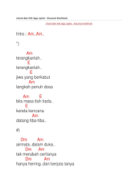 Chord dasar kunci gitar & lirik lagu ©chordtela.com. Lirik Lagu Opick Detik Waktu Belajar