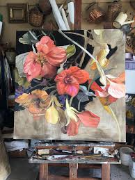Diana Watson Painting Still On The Easel Art Painting Painting Floral Painting