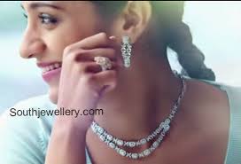 Nac jewellers honoured olympic silver medalist pv sindhu with 6 lac diamond necklace. Trisha Krishnan In Nac Diamond Jewellery Indian Jewellery Designs