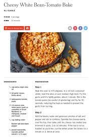 Cheesy White Bean Tomato Bake Baked Tomatoes Baking Recipes