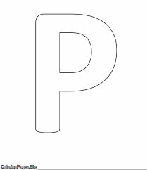 Color letter p worksheet for kids. P Letter Alphabet Coloring Page