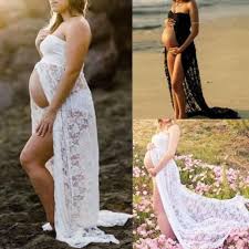 Split Front Maternity Shoot Dress Lace Maternity Dress Photography Maternity Shoot Dresses Lace Maternity Dress