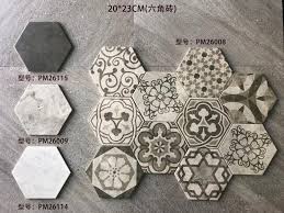 Hexagon tiles are so charismatic that just using this shaped tile in an interior setting will have a huge impact on the look and feel of that space. Cement Flower Hexagon Emboss Japan Art Cement Deco Wall And Floor Tile Texing