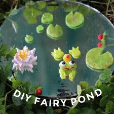 Stack peppermint candies for the fairies to use as stools. Diy Miniature Fairy Garden Pond Charms With Polymer Clay