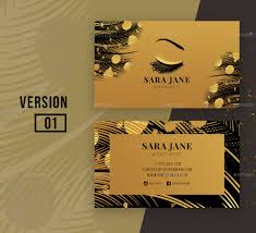 luxury makeup artist business card by