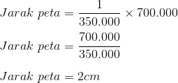 Jarak sebenarnya antara kedua kota tersebut adalah 135 km. 1 Contoh Soal Skala Mencari Jarak Pada Peta Solusi Matematika