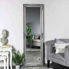 Another wall mirror style is full width wall mirror that placed horizontally on the wall. Ornate Silver Full Length Leaner Wall Mirror 168cm X 54cm