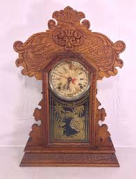 Antique Ingraham Vesta Kitchen Gingerbread Calendar Movement Clock Runs Strikes Antique Clocks Vintage Clock Old Clocks