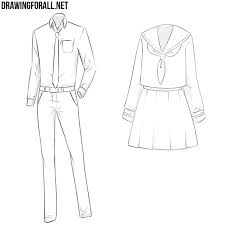 It makes a guy look snappy and sharp but it'll make things feel hot and stiff. How To Draw Anime Clothes