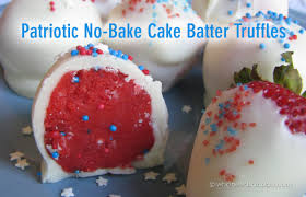Place 1/3 of angel food cake bites in bottom of small trifle bowl or other clear glass bowl as desired. Patriotic No Bake Cake Batter Truffles Who Needs A Cape