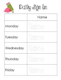 Differentiated Name Practice Daily Sign In Sheets Editabl Preschool Sign In Name Practice Preschool Names