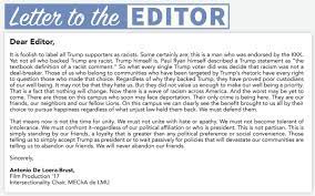 In my opinion people should not download music and films from the internet. Letter To The Editor Letters To The Editor Laloyolan Com