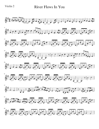 Play more, pay less with pass. River Flows In You Violin 2 Sheet Music For Piano Solo Musescore Com