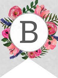 The free printable stencils are in a block font and include all the alphabet letters a through z, numbers 1 though 9, and of course punctuation. Floral Alphabet Banner Letters Free Printable Paper Trail Design