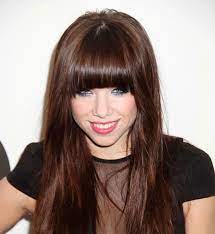 Dark Red Brown Full Fringe Cute Hair Colors Long Hair Styles Hair Styles