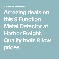 Test and review, harbor freight 9 function metal detector. 9 Function Metal Detector With Arm Rest Metal Detector Detector Metal