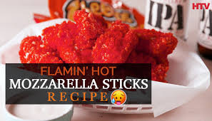 Heat oil in a large pot to approximately 350. Flamin Hot Mozzarella Sticks By Chef Zaira Htv
