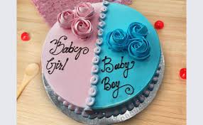 Simple anniversary cake design blue. Newborn Baby Cake Unique Baby Shower Cakes